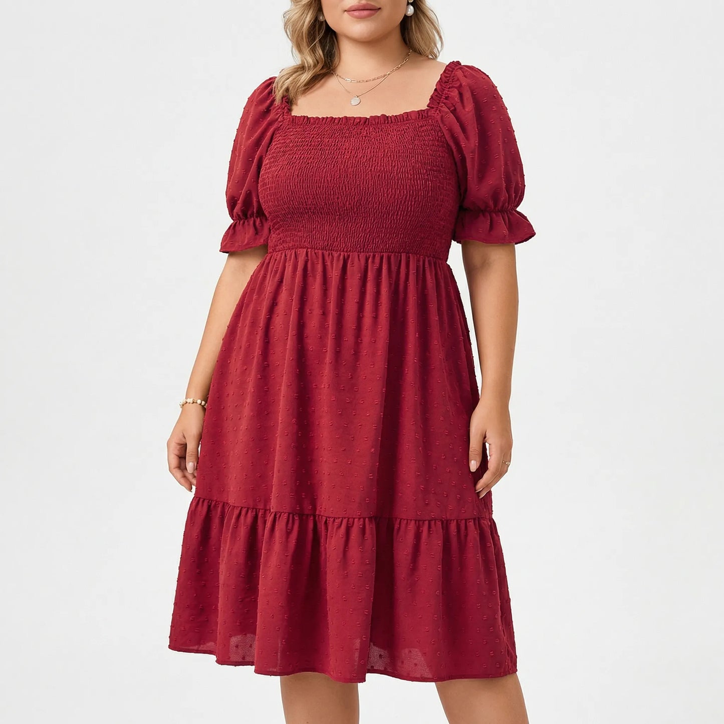 Damenkleid XL Mit Gesmoktem Oberteil - Connie