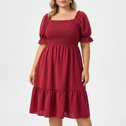 Damenkleid XL Mit Gesmoktem Oberteil - Connie
