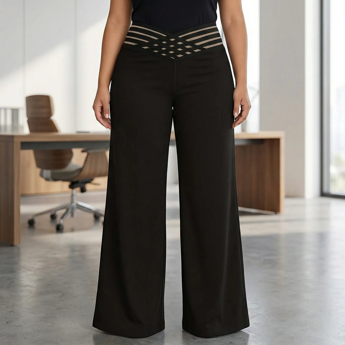 Dehnbare Stoffhose In Großen Größen - Joanna