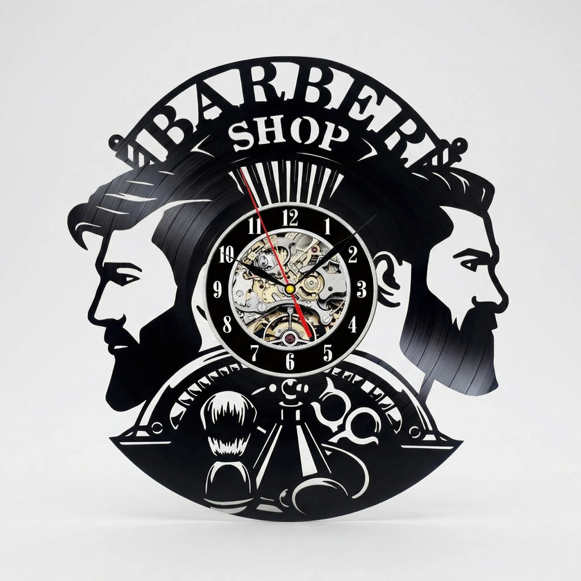 Dekorative Barbershop-Wanduhr - BarbelloTime