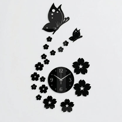 Dekorative Schmetterlings-Wanduhr - Flutterique
