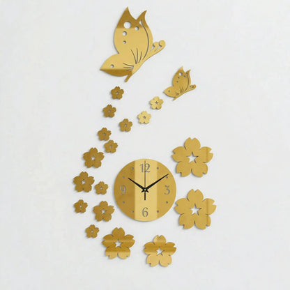 Dekorative Schmetterlings-Wanduhr - Flutterique