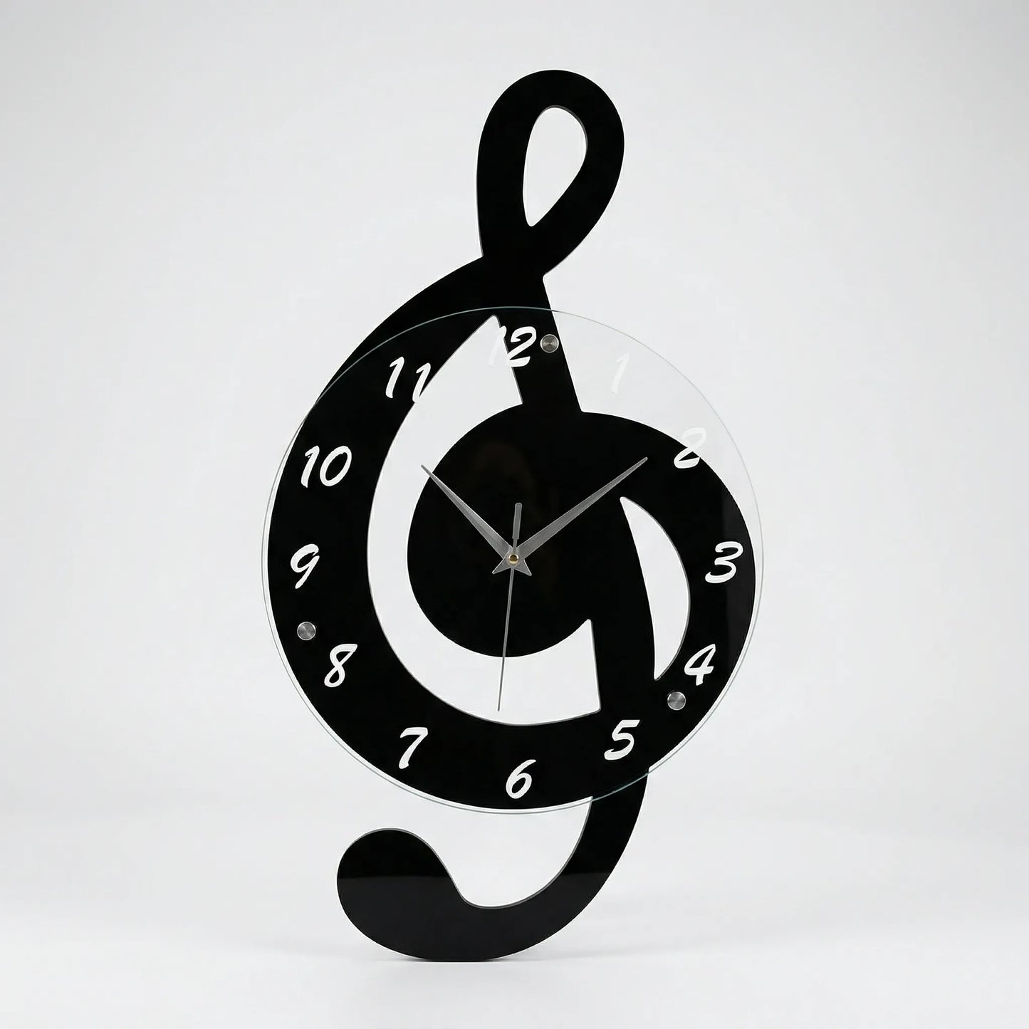 Dekorative Wanduhr In Notenschlüssel-Form - Clefora