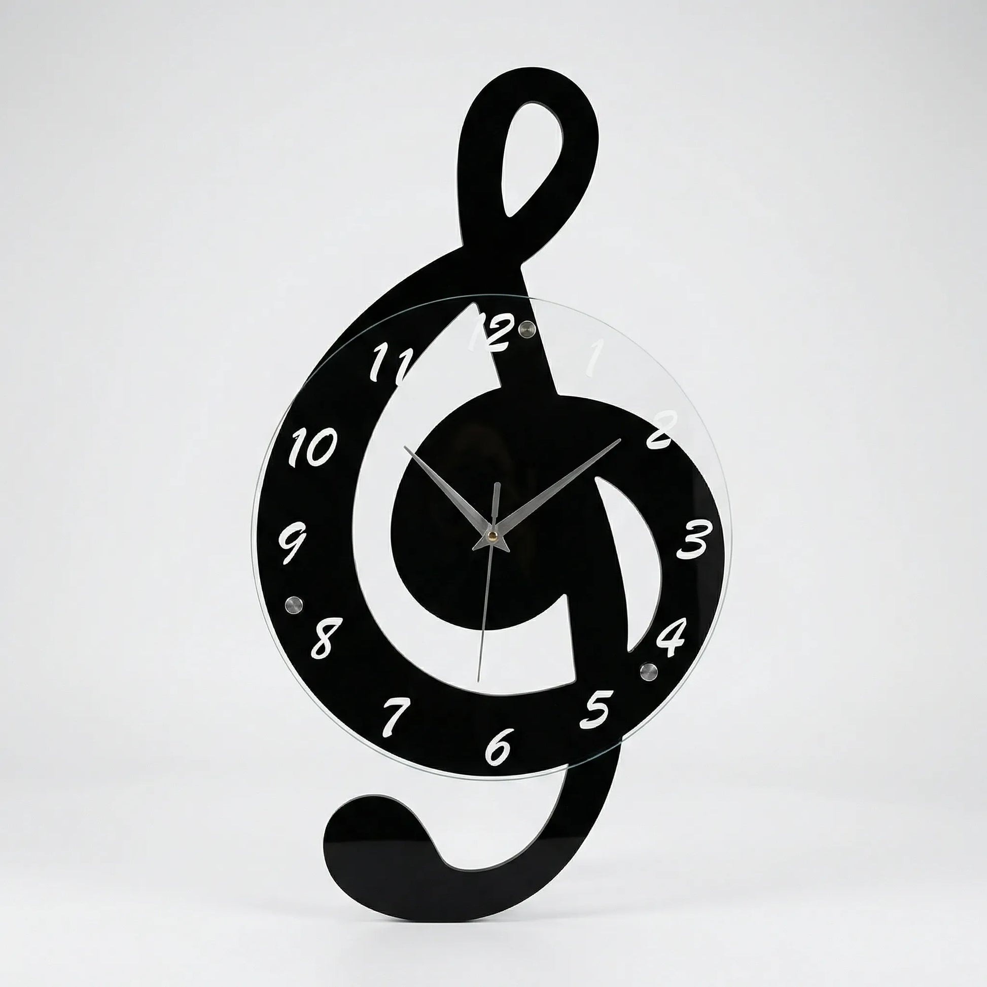 Dekorative Wanduhr In Notenschlüssel-Form - Clefora