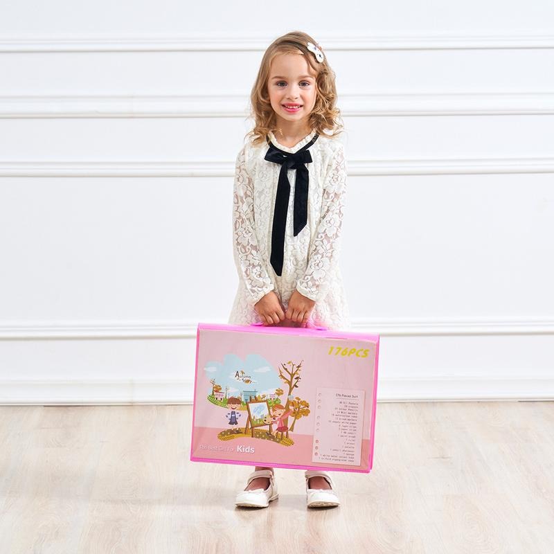6-in-1 Kreativbox mit Mal- und Bastelmaterial für Kinder – Kompakt & vielseitig