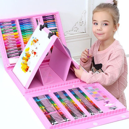 6-in-1 Kreativbox mit Mal- und Bastelmaterial für Kinder – Kompakt & vielseitig
