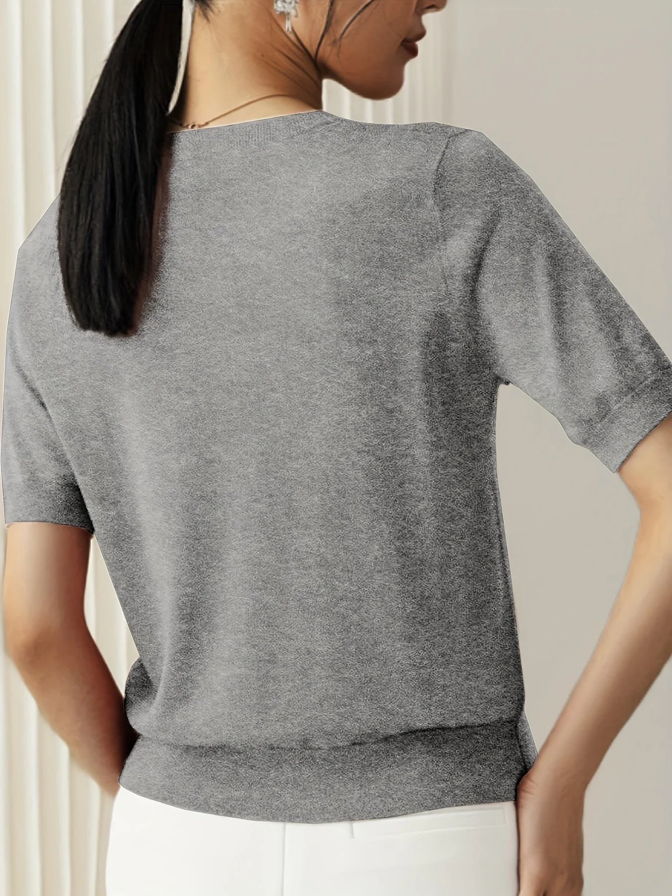 Frühjahrs-Pullover mit kurzen Ärmeln – Mira
