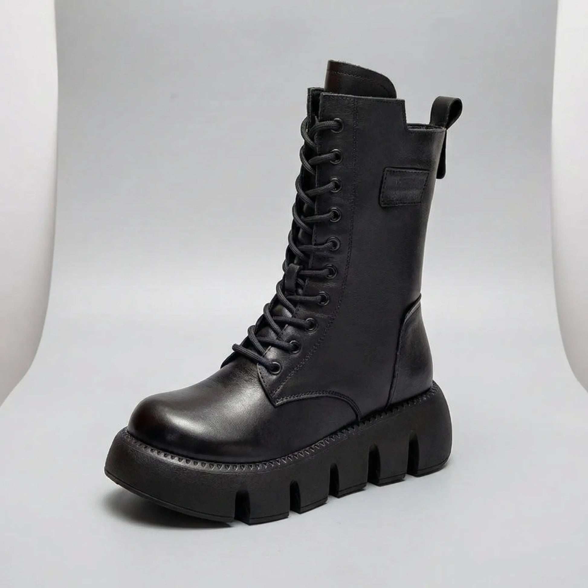 Dicker Plateaukampfstiefel - Marla
