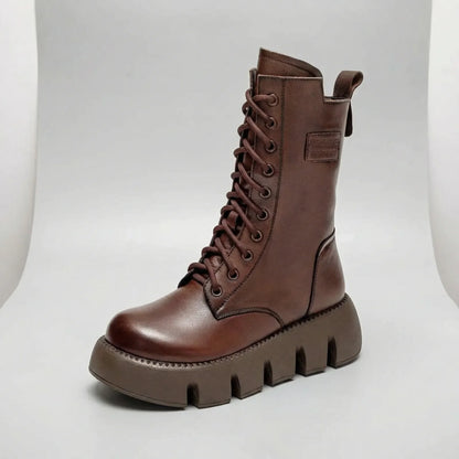 Dicker Plateaukampfstiefel - Marla