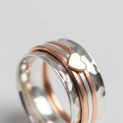 Drehbares Herzdesign - HeartRing