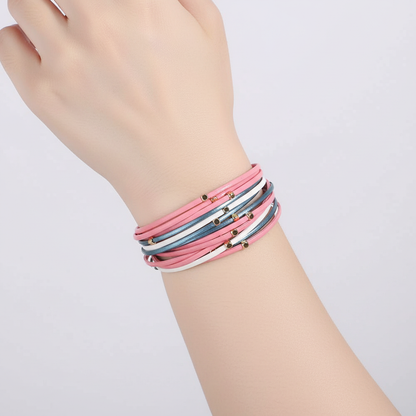 Dreifarbige Wickelarmband - LayerWrap