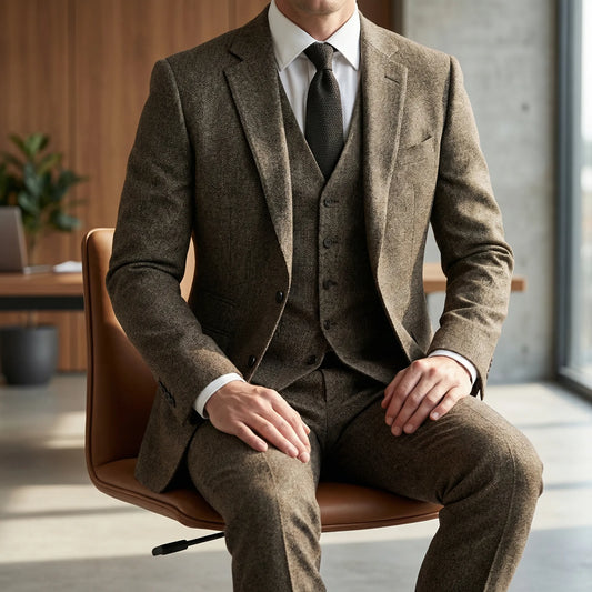 Dreiteiliger Slim-Fit-Anzug - Ansgar