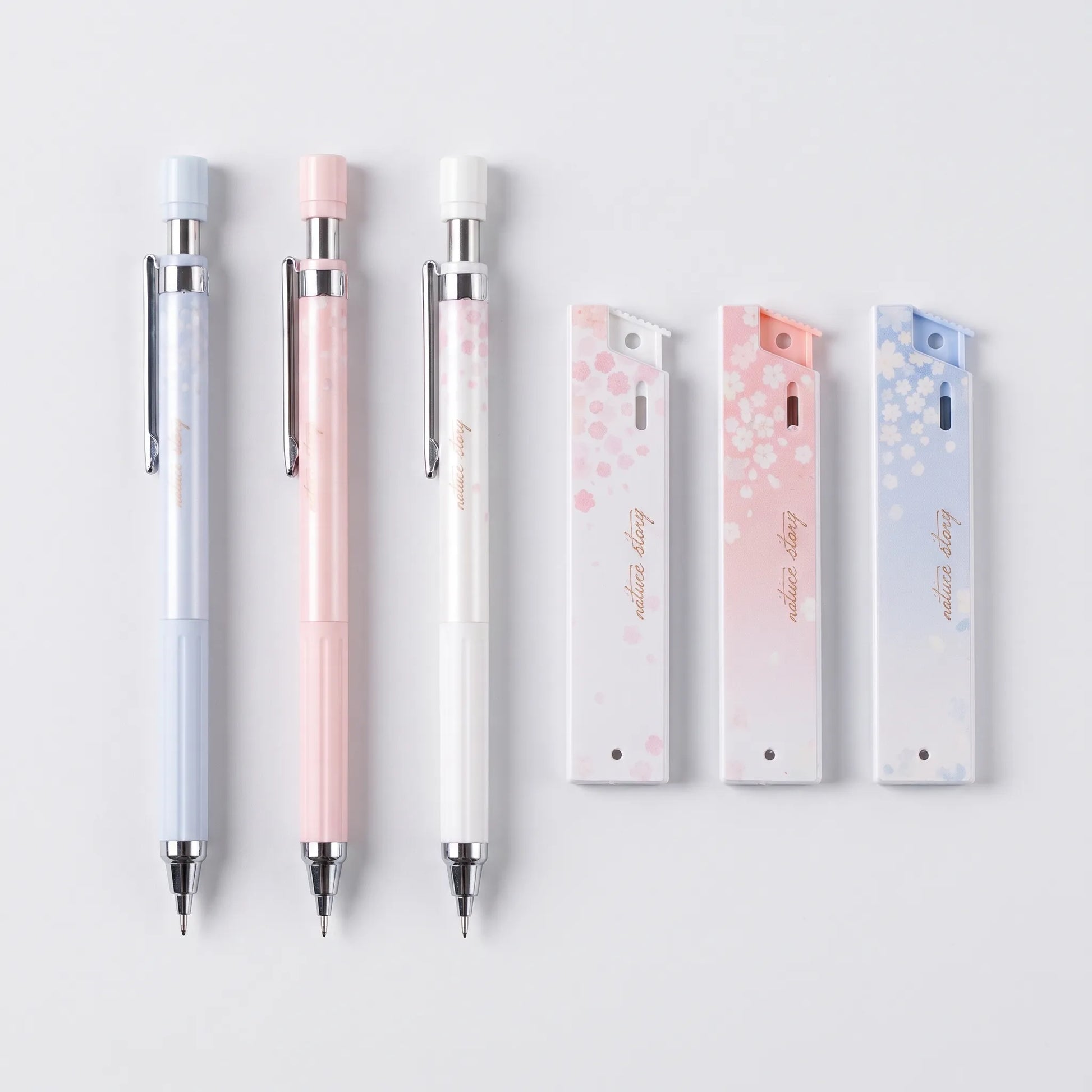 Druckbleistift-Set Mit Pastellfarbenem Blumenmuster - Florascribe