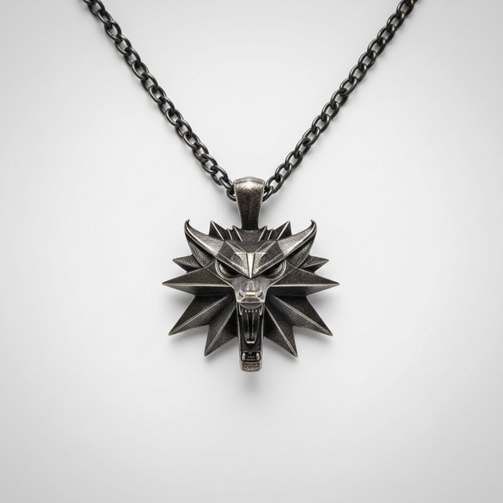 Edelstahl-Halskette - WolfCharm