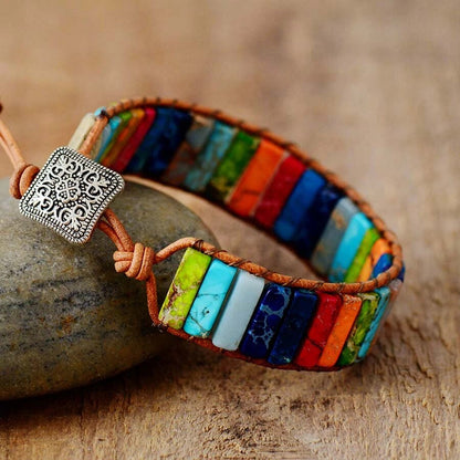 Edelsteinarmband Aus Leder - HarmonyBand