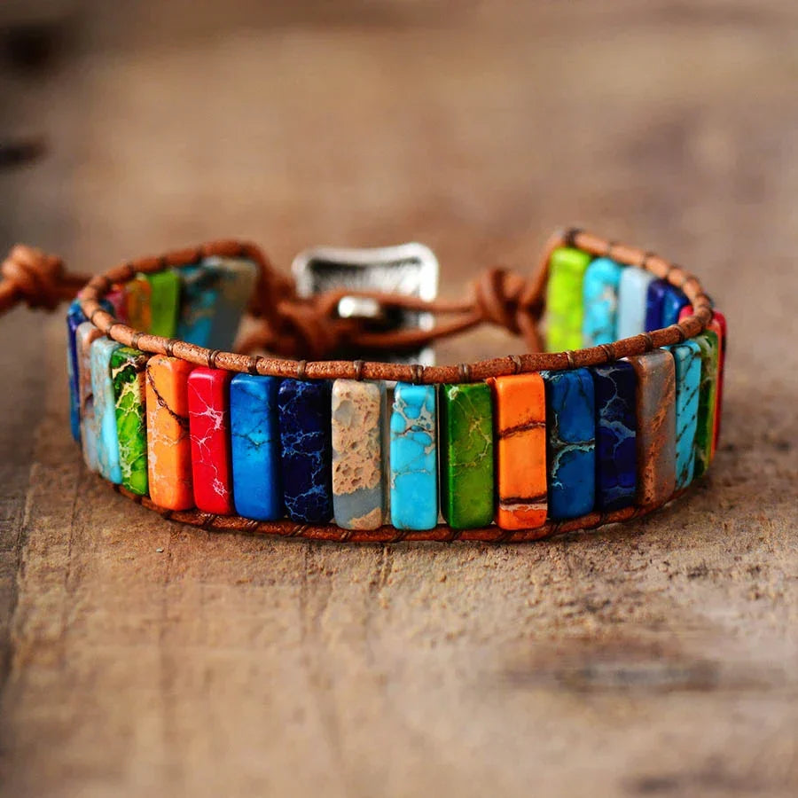 Edelsteinarmband Aus Leder - HarmonyBand