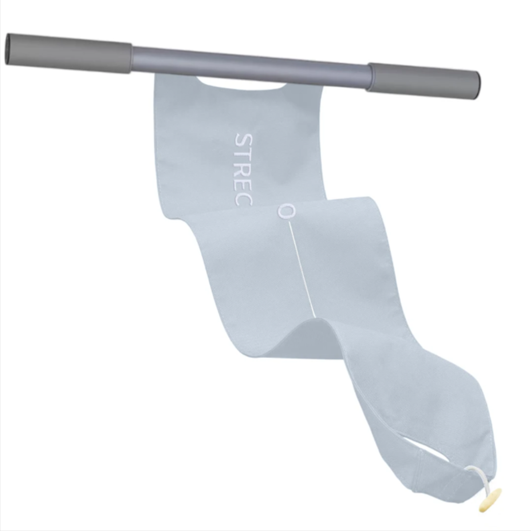 Elastisches Trainingsband mit Griffen & Fußschlaufen – FlexiStretch Trainer