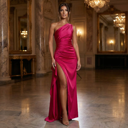 Einseitig Schulterfreies Maxikleid - Ayse