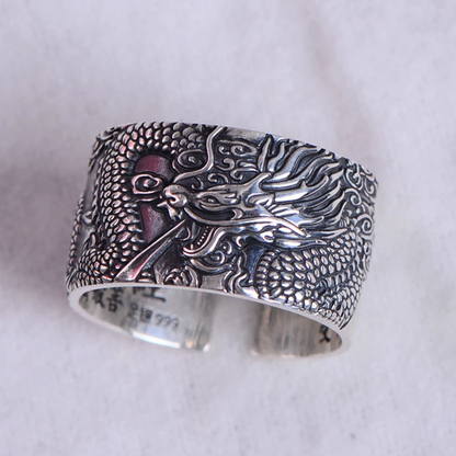 Einstellbarer Silberring - DragonRing