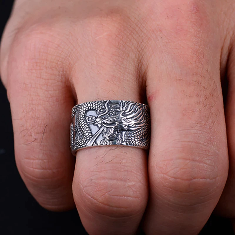 Einstellbarer Silberring - DragonRing