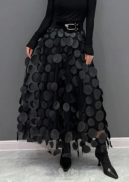 Rock mit Polka-Dots und Fließendem Schnitt – Fleur