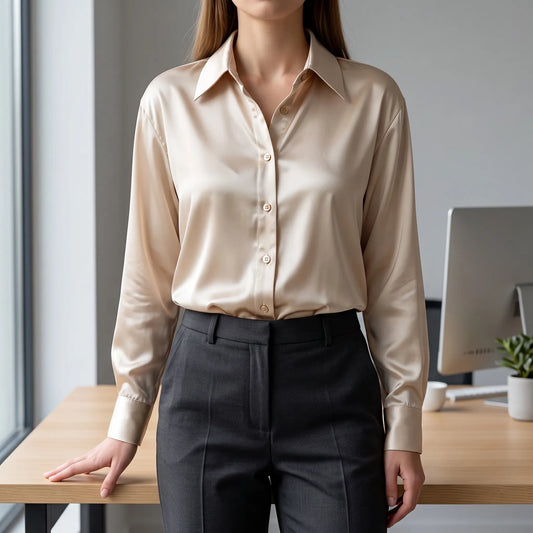 Elegante Langarmbluse - Lustral
