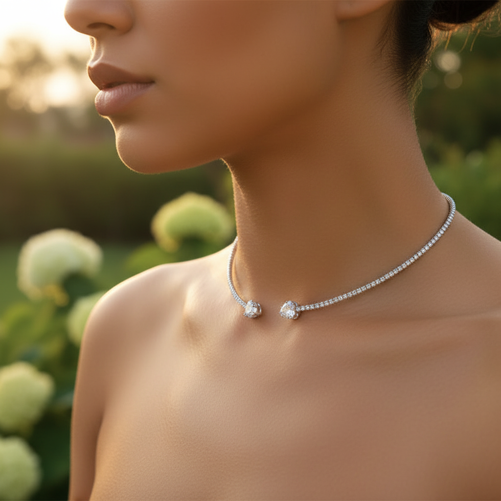 Elegante Zirkonia Halskette - ZirconiaNecklace