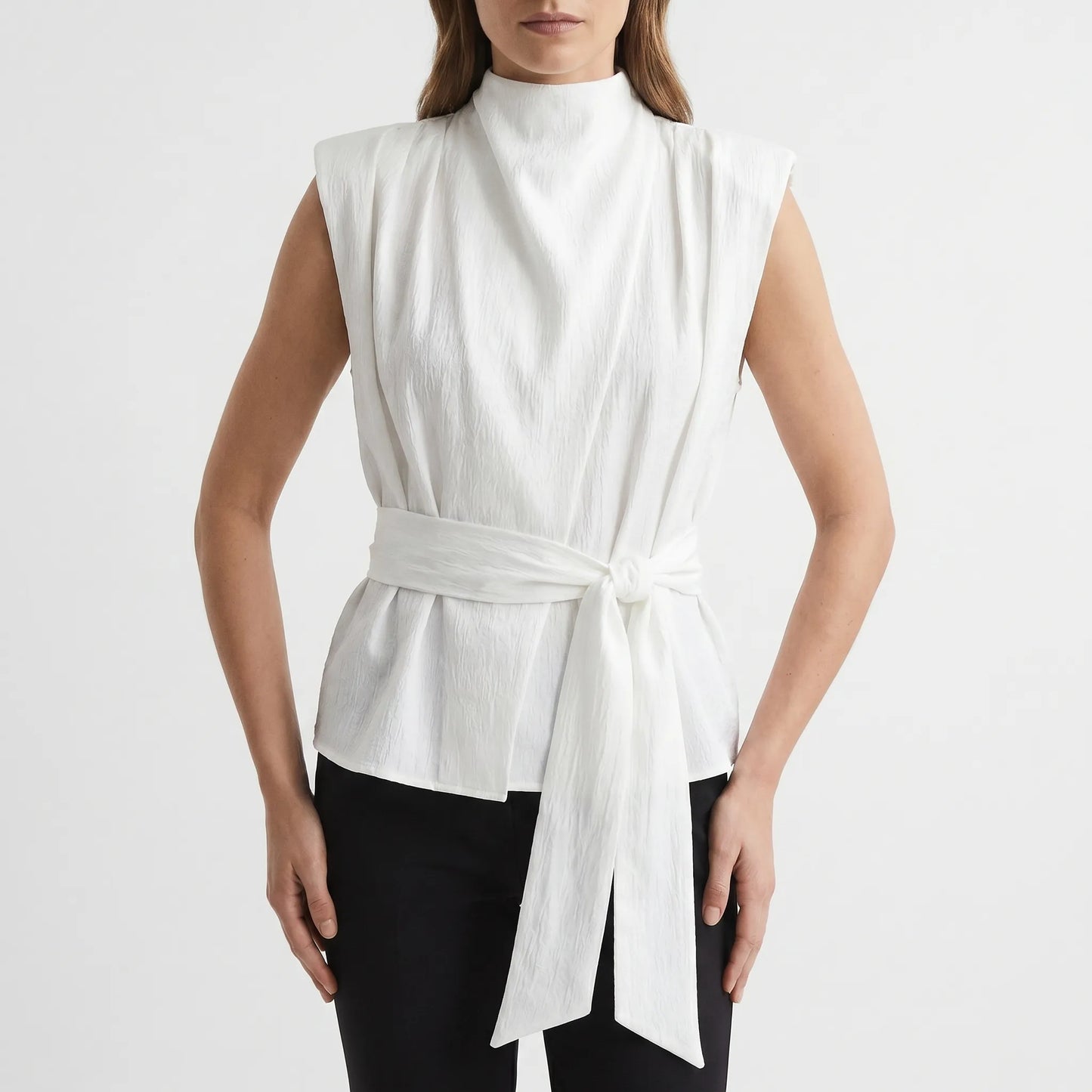 Elegantes Oberteil Mit Bindegürtel -  Kelli