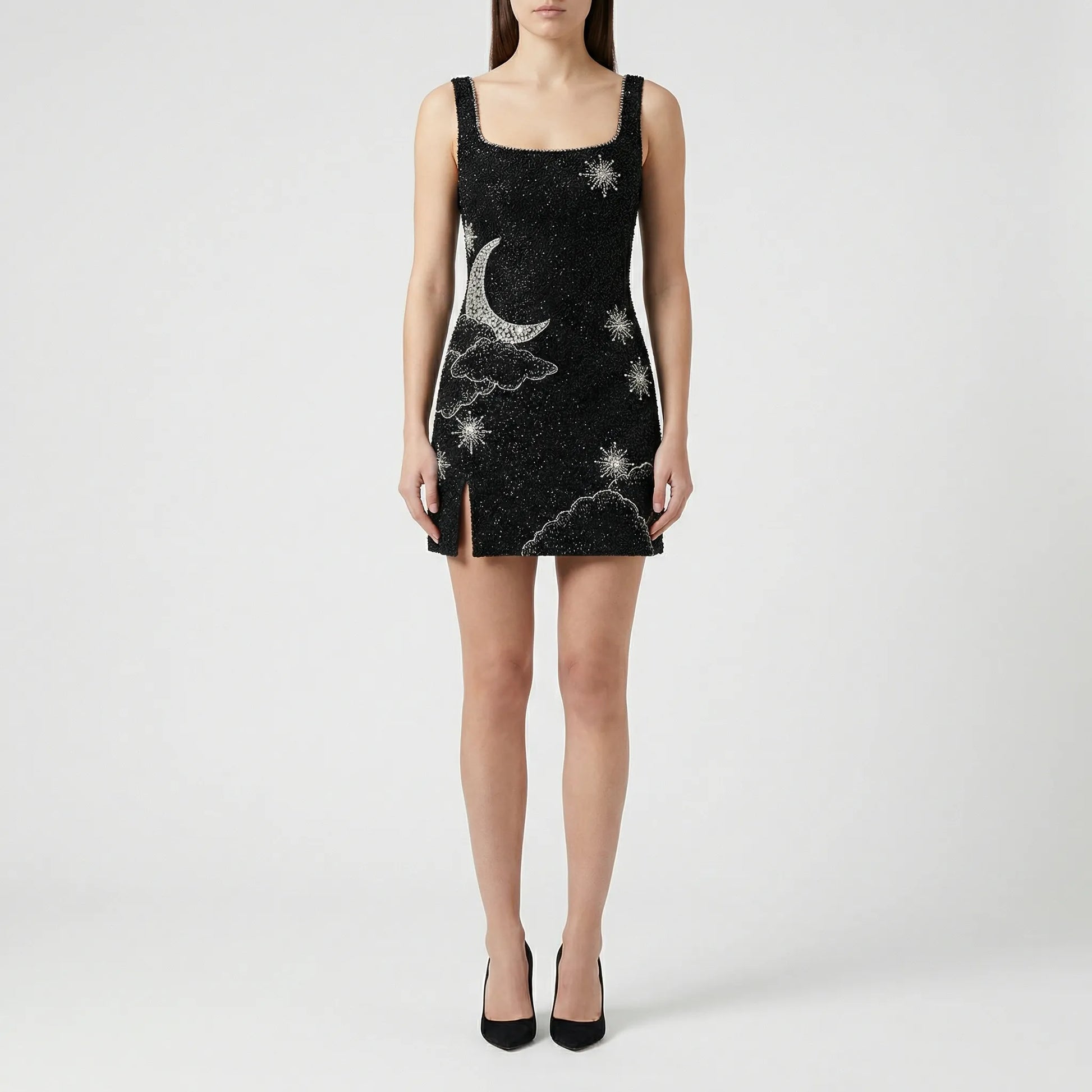 Figurbetontes Minikleid Mit Pailletten Und Trägern - Josefina