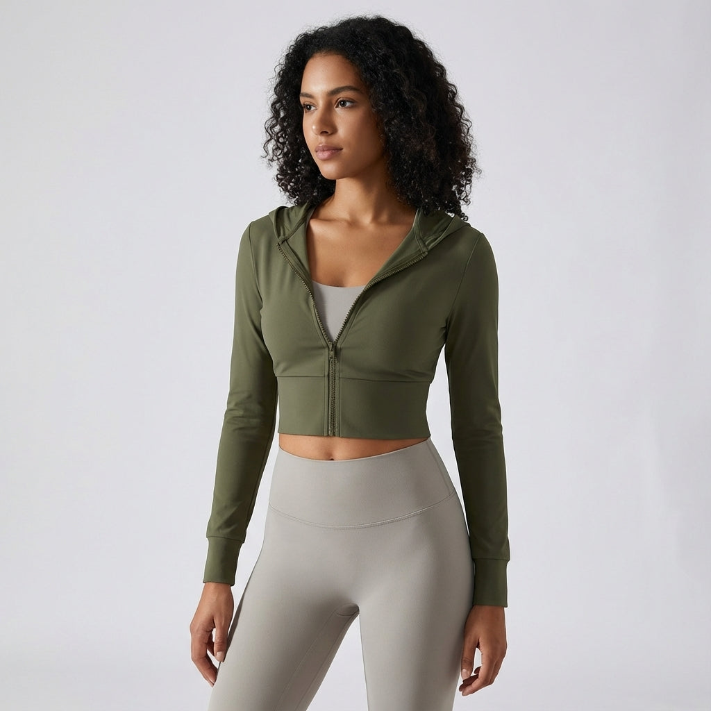 Figurnahe Trainingsjacke Elastisch - Iris