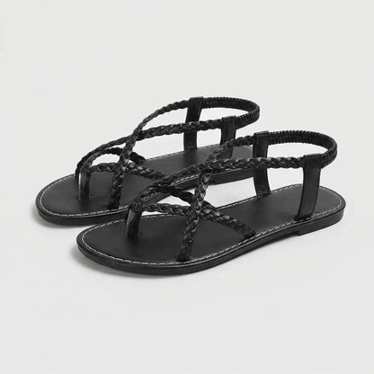 Flache Geflochtene Sandale - Melanie