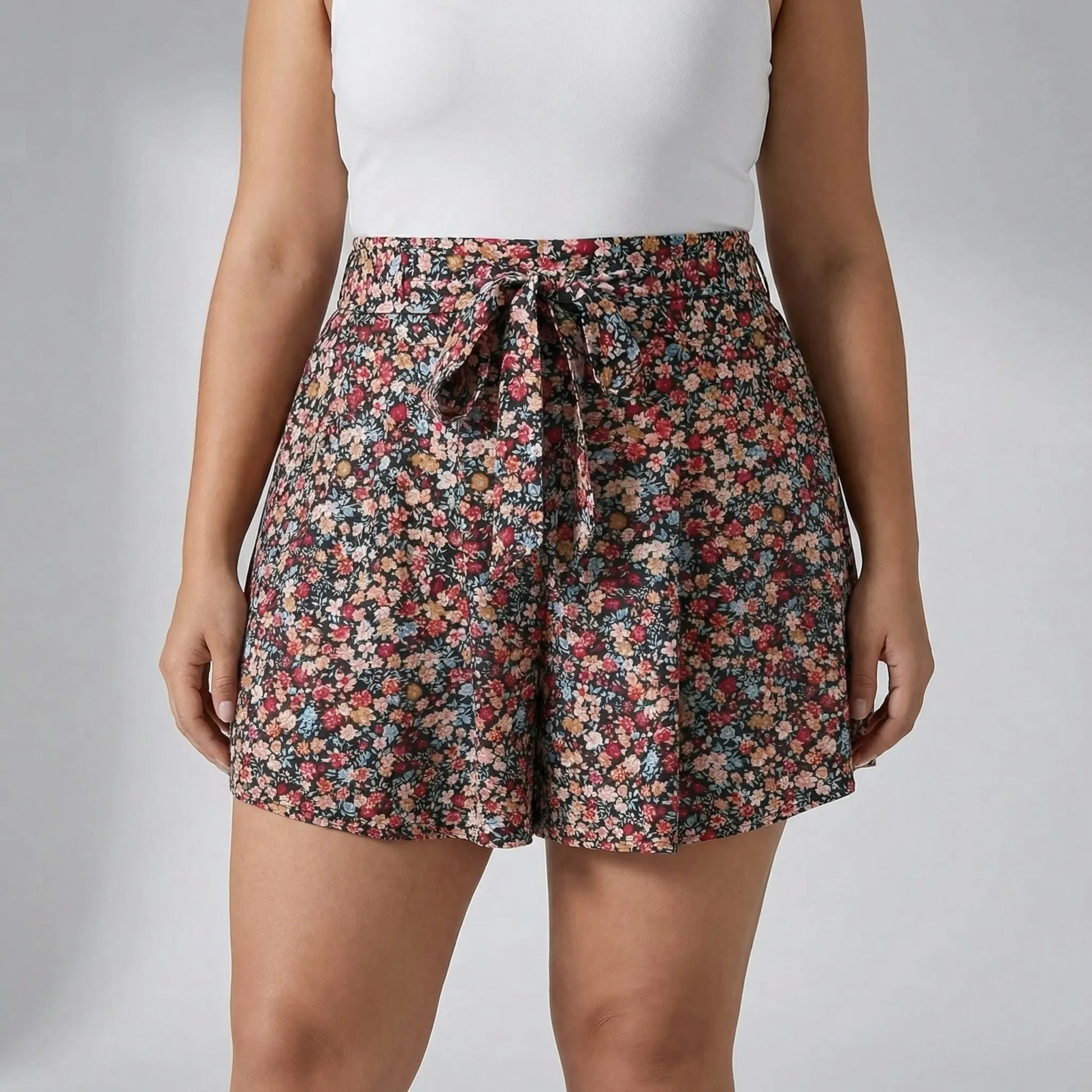 Floral Bedruckter High-Waist Skort In A-Linie - Kendra