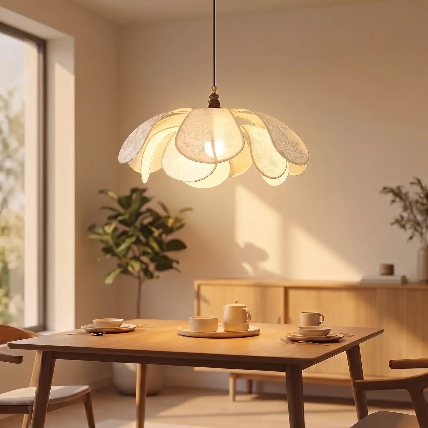 Floral Design Pendant Lamp -  Vellora