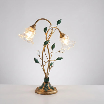 Floral Tabletop Lamp -  Vintalume