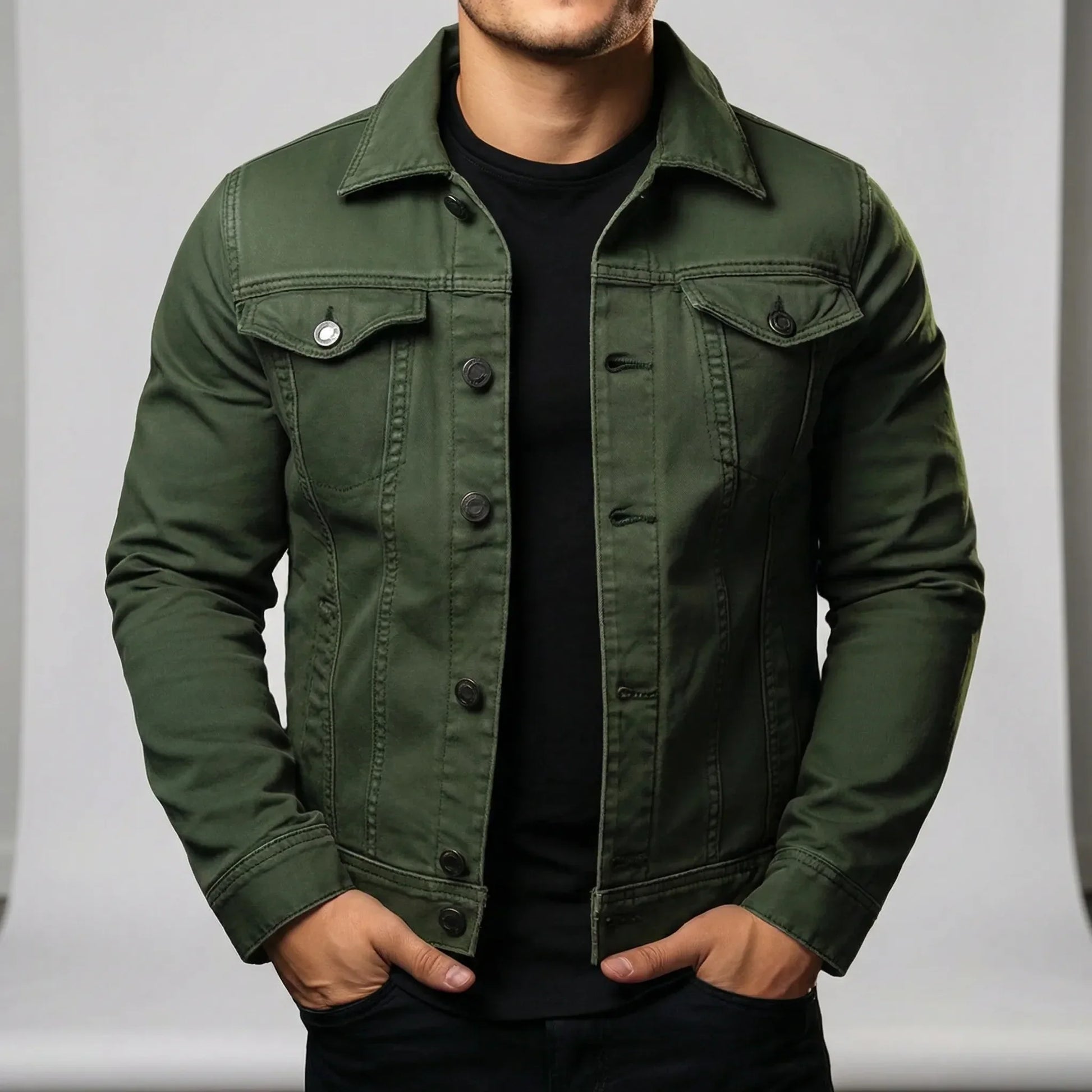 Freizeitjacke Mit Knopfleiste - Giuseppe