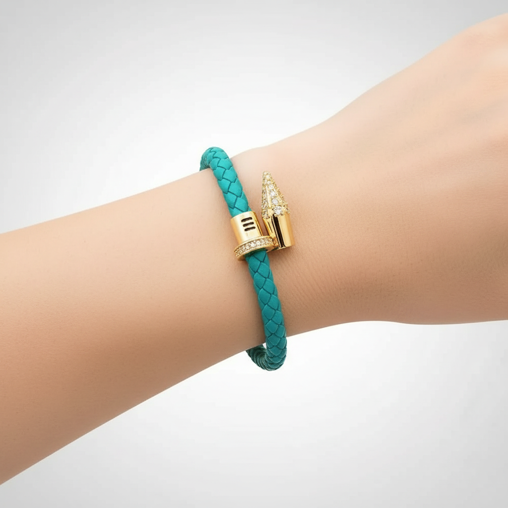 Geflochtenes Lederarmband - WeaveArt