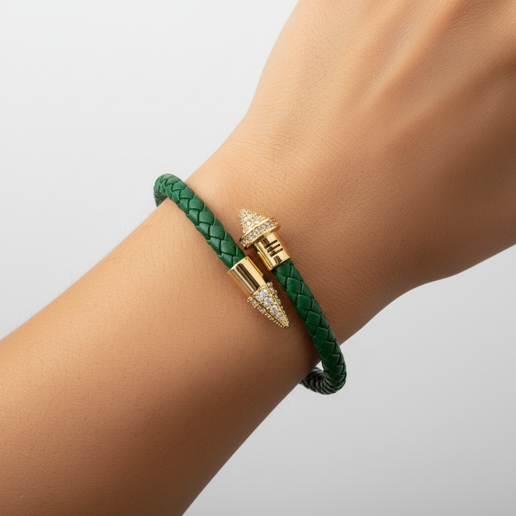 Geflochtenes Lederarmband - WeaveArt
