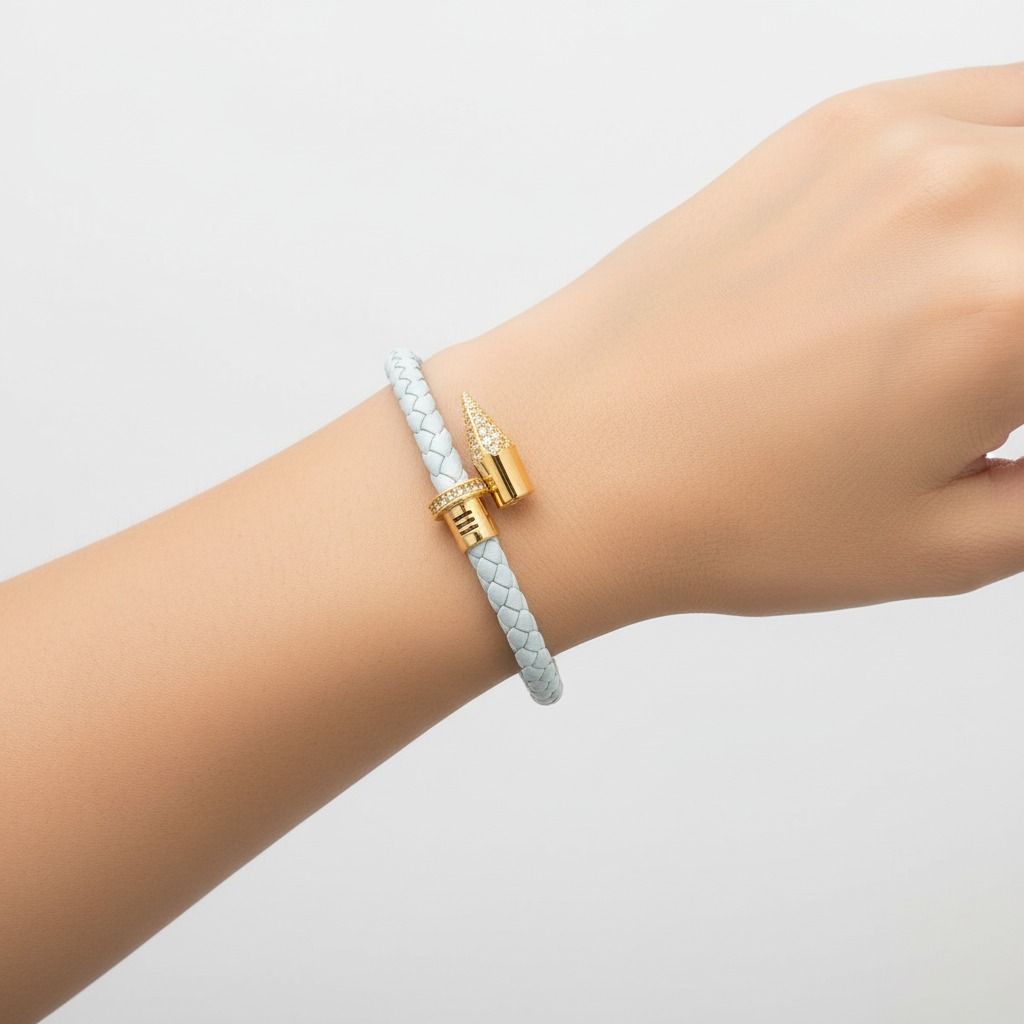 Geflochtenes Lederarmband - WeaveArt