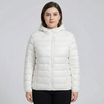 Gefütterte Jacke Mit Reißverschluss In Großen Größen - Rose