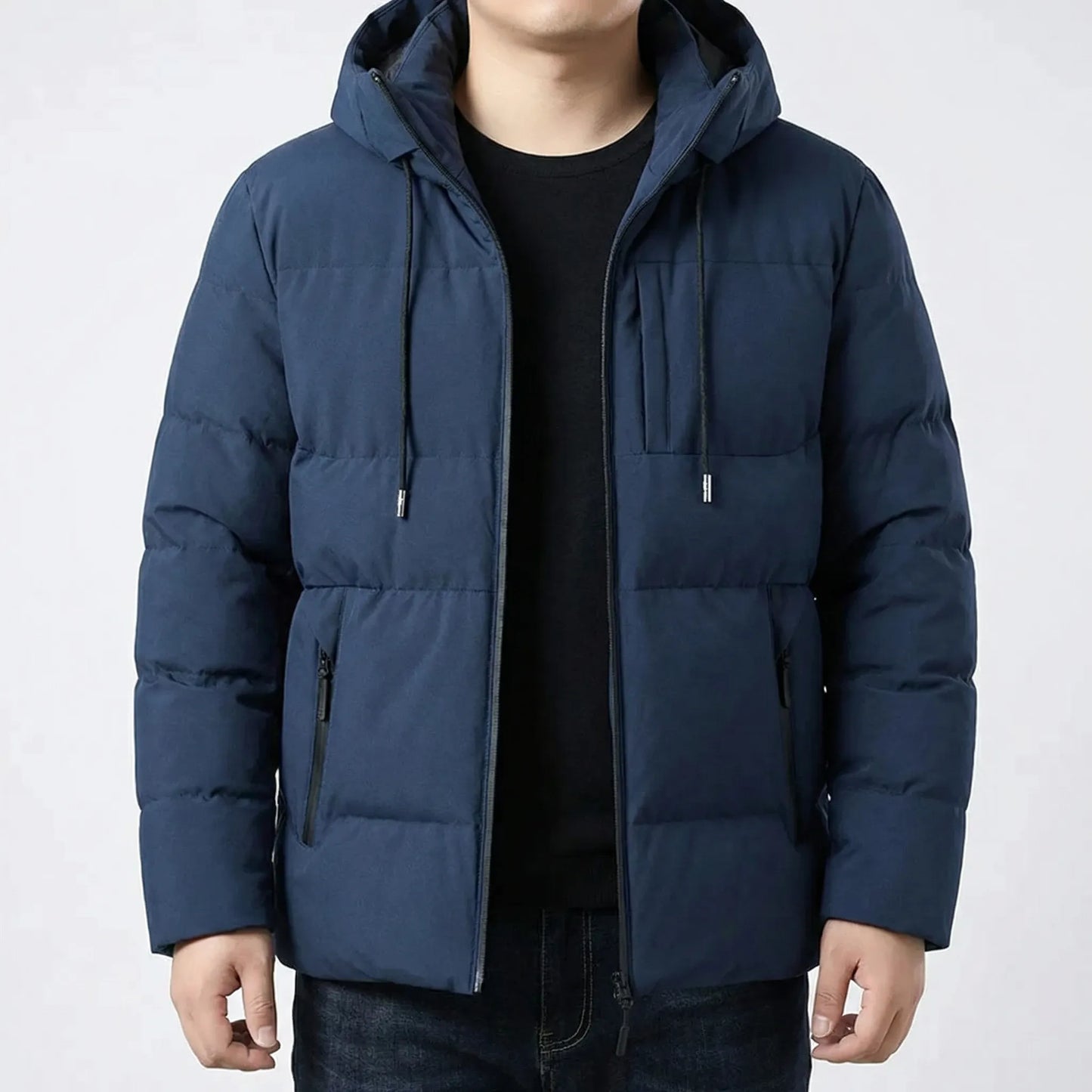 Gefütterte Winterjacke Herren Mit Kapuze - Gustavo
