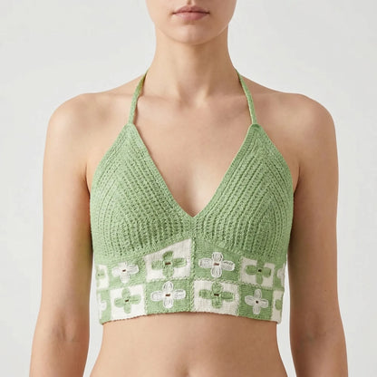 Gehäkeltes Neckholder-Crop-Top - Eva