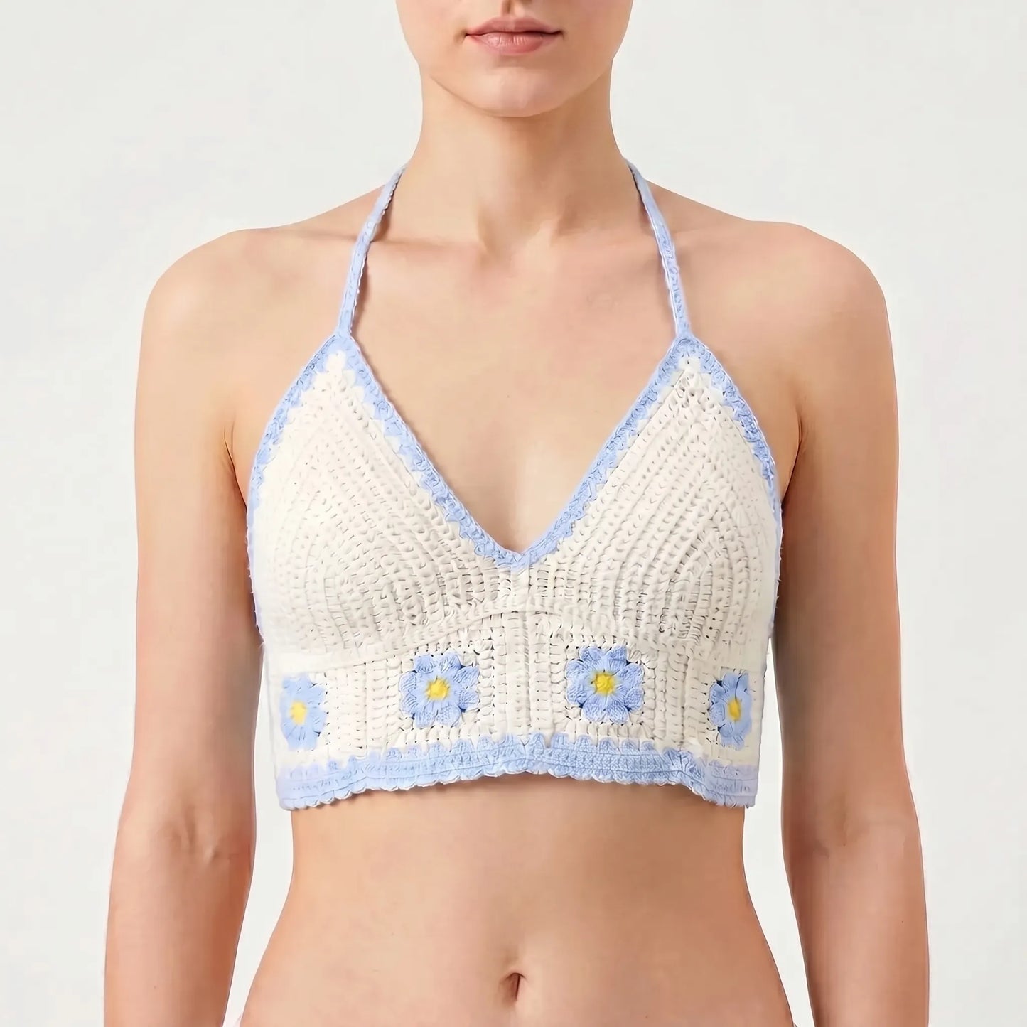 Gehäkeltes Neckholder-Crop-Top - Eva