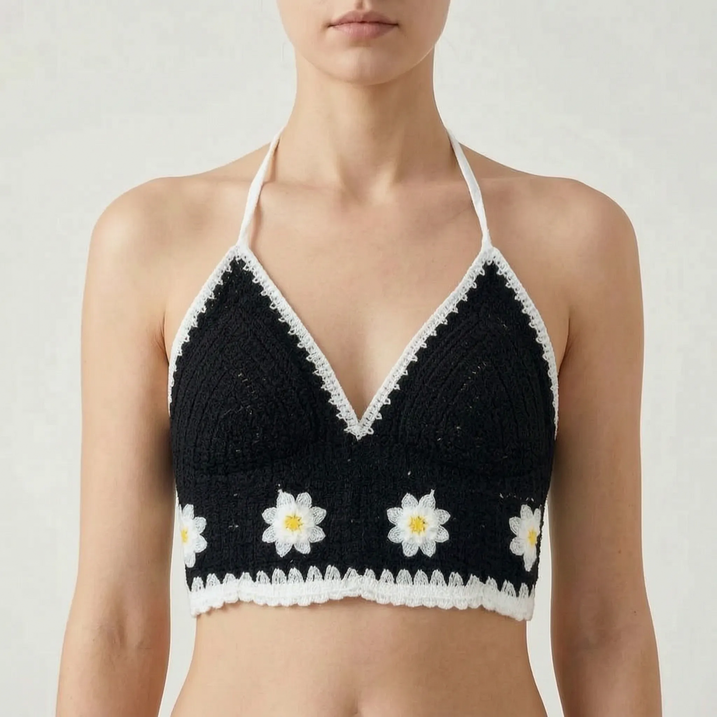 Gehäkeltes Neckholder-Crop-Top - Eva