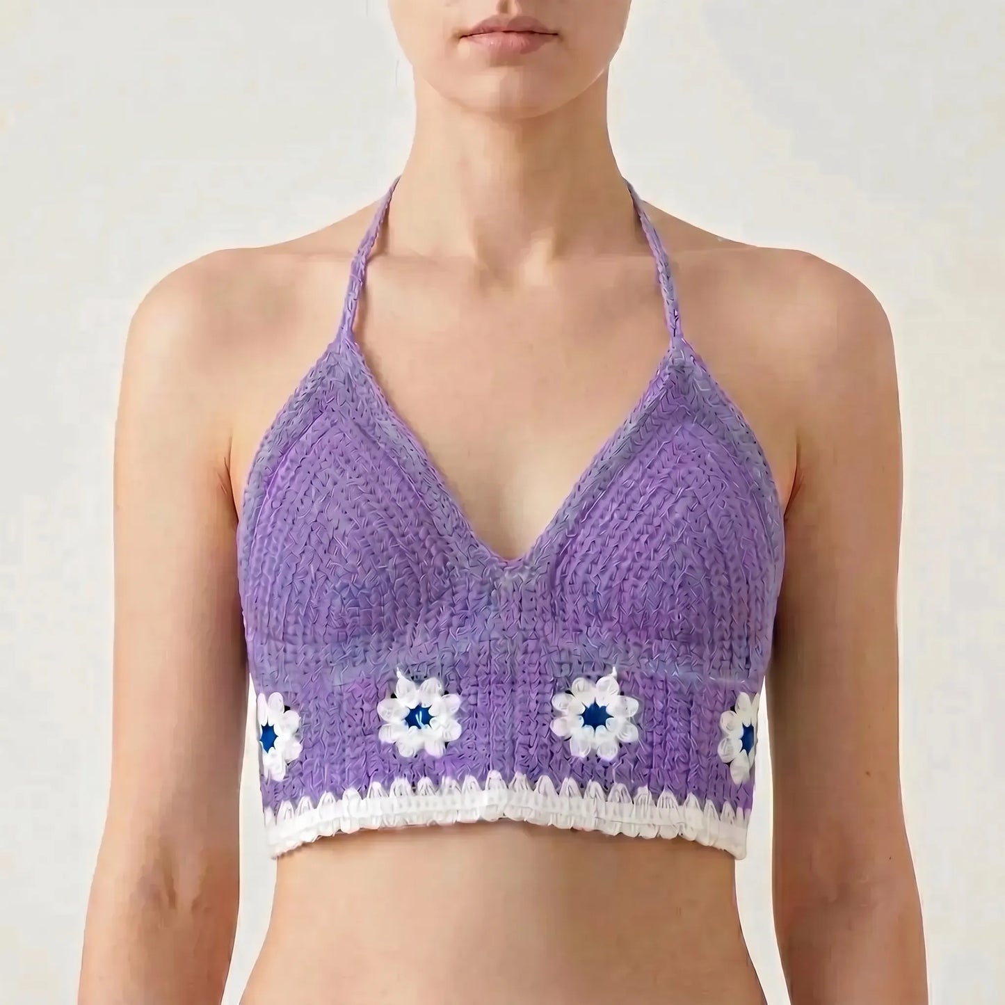 Gehäkeltes Neckholder-Crop-Top - Eva