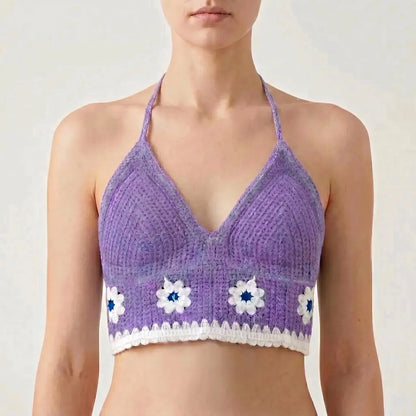 Gehäkeltes Neckholder-Crop-Top - Eva