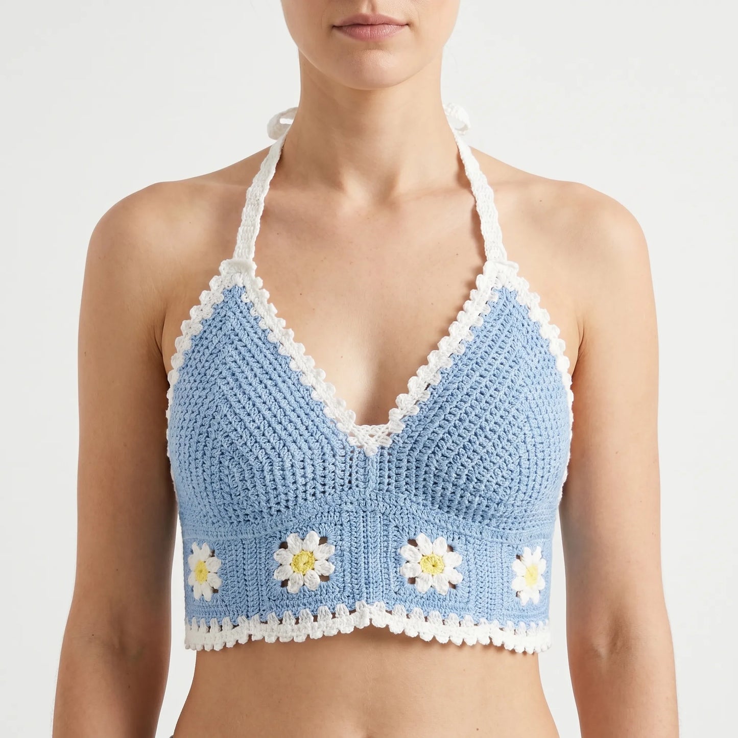 Gehäkeltes Neckholder-Crop-Top - Eva