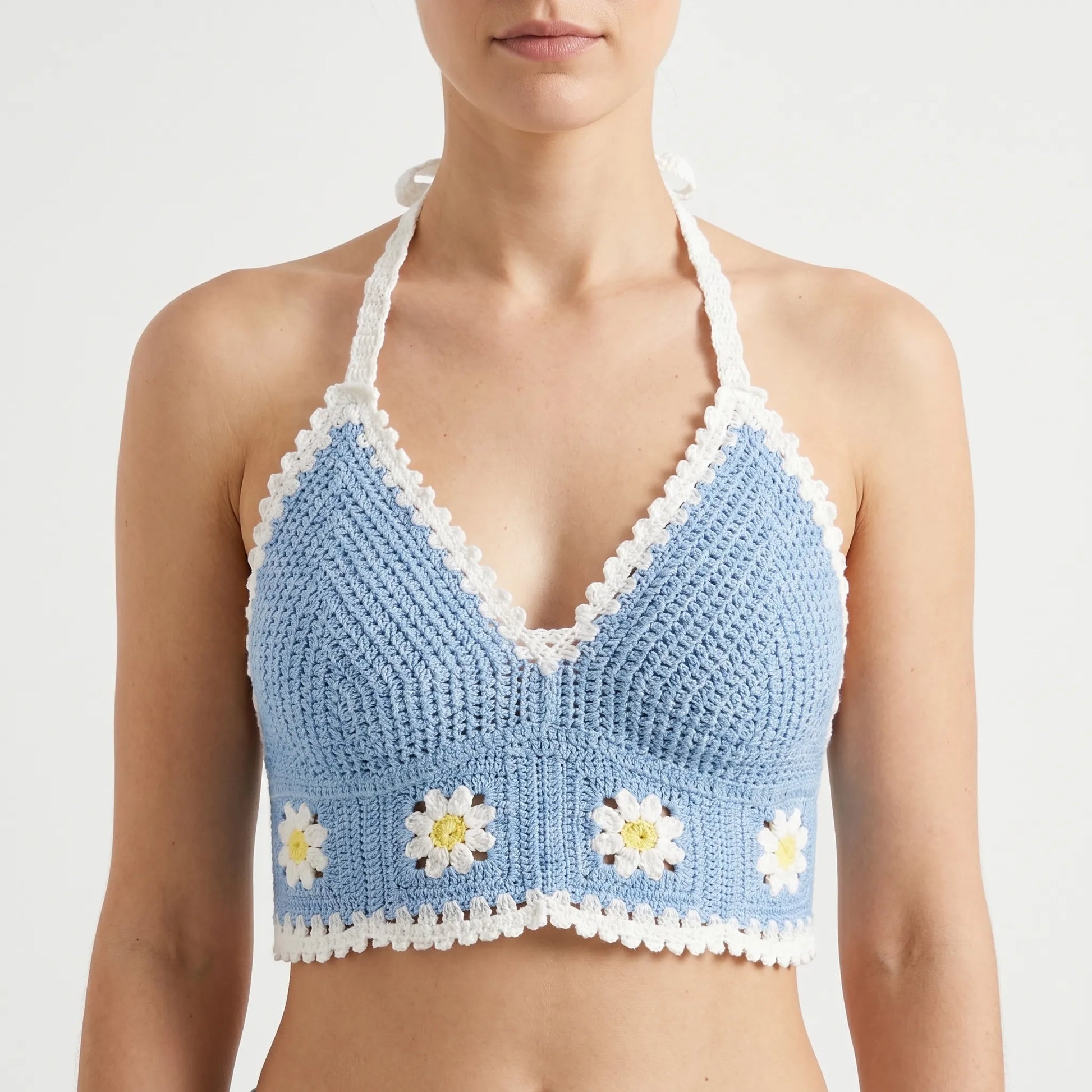 Gehäkeltes Neckholder-Crop-Top - Eva