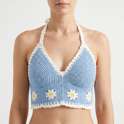 Gehäkeltes Neckholder-Crop-Top - Eva