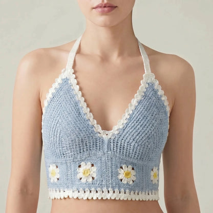 Gehäkeltes Neckholder-Crop-Top - Eva