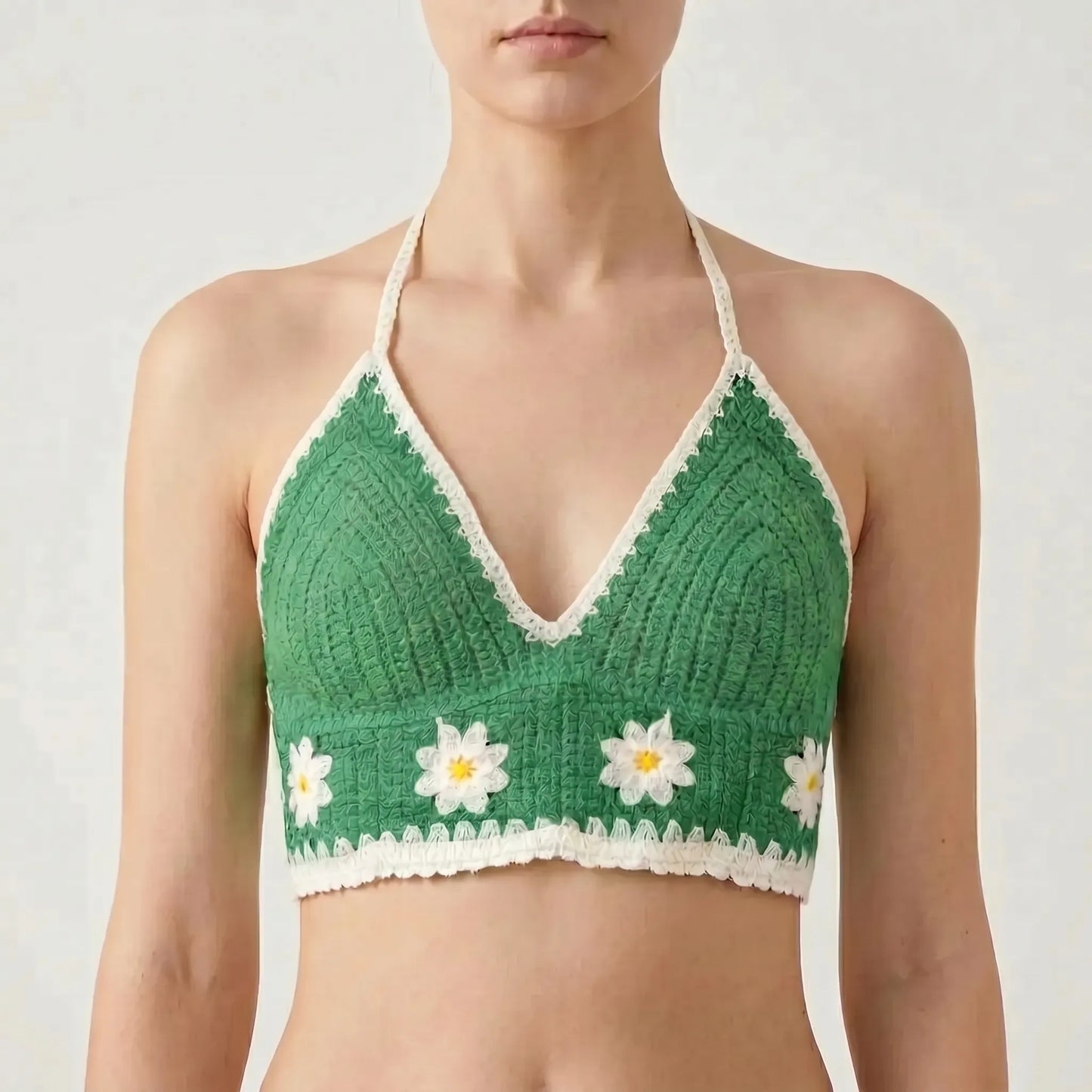Gehäkeltes Neckholder-Crop-Top - Eva